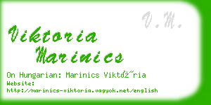 viktoria marinics business card